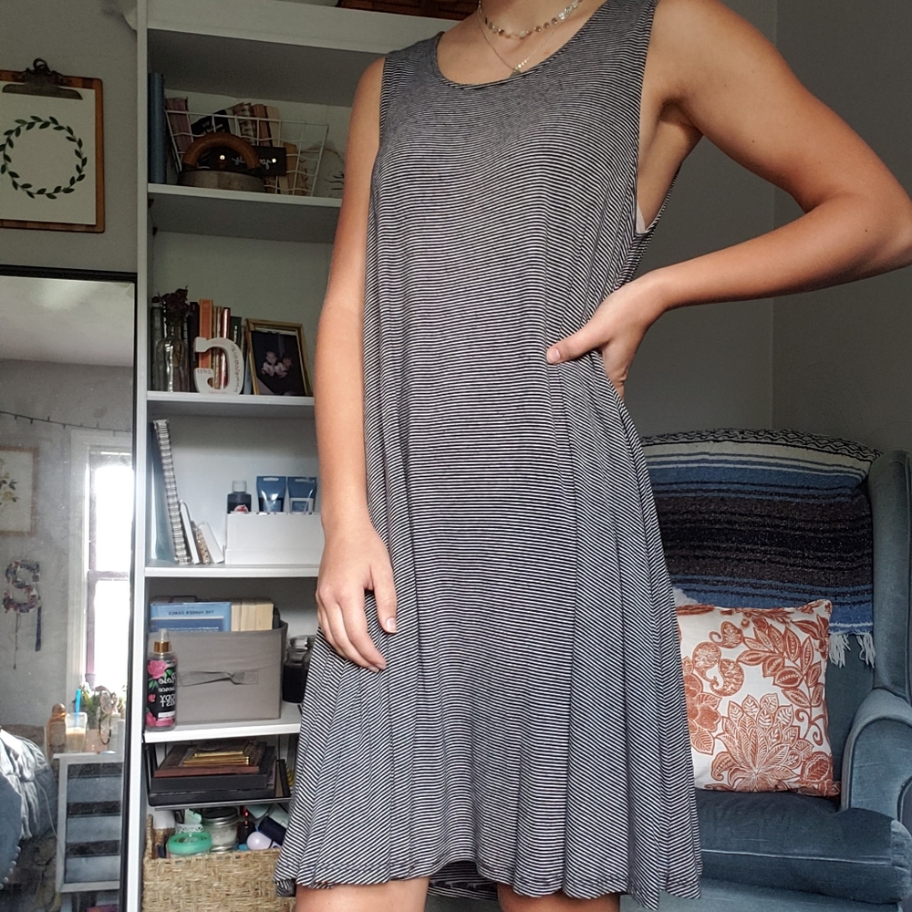 American Eagle Sleeveless Striped Dress